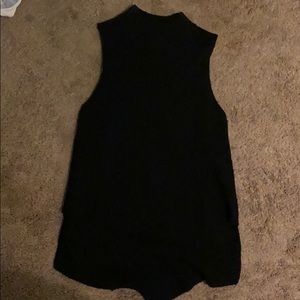 turtle neck tank in black
